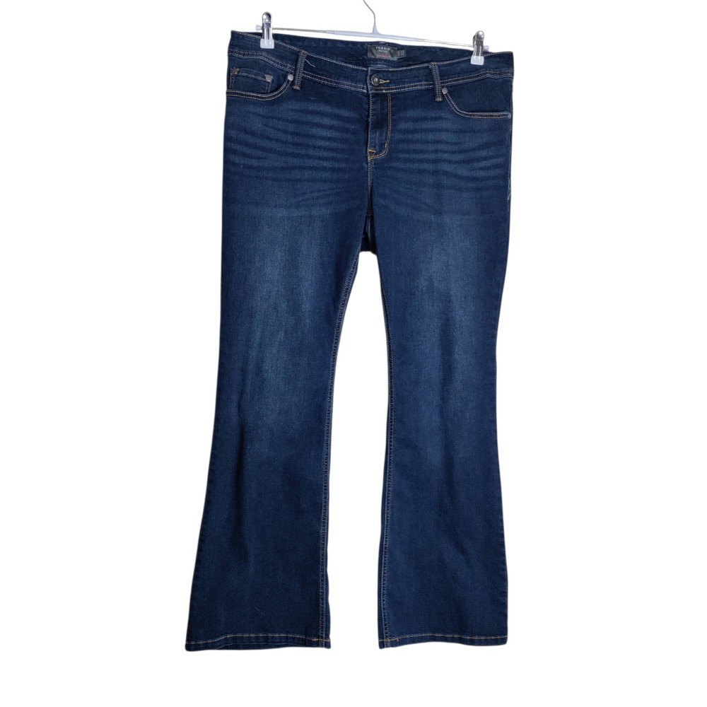 Torrid Luxe Slim Boot Jeans Womens 16R Dark Wash Super Stretch Denim